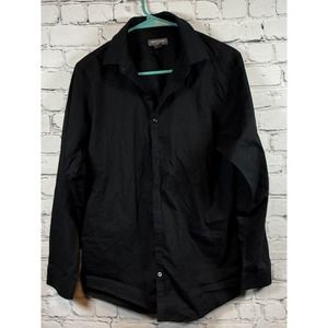 Van Heusen Flex Dress Shirt Wrinkle Free Long Sleeve Black XL‎ Youth